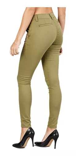 Pantalón Chinos Skinny Oggi - Moda para Mujer Gabardina Khaki 68260