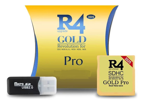 R4 Gold Pro 2025 Nintendo Ds/2ds/3ds Cartão Microsd Usb 2.0