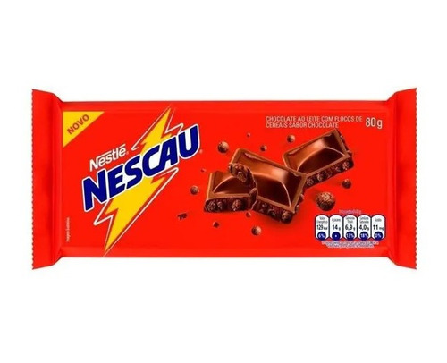 Chocolate Nestlé Nescau 80g - Embalagem Com 14 Unidades
