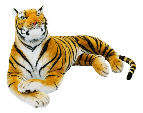 Tigre Deitado Realista Gigante 160cm - Pelúcia