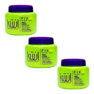Cera Gel Fix Me Kuul Aspecto Húmedo 270gr 3 Piezas