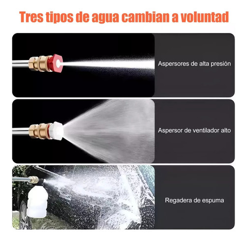 Hidrolavadora Pistola Para Portatil Hidrolavadoras Inalámbrica Eléctrica Con 2 Baterías Lavado Autos Herramientas Limpieza Negro Alta Presión Hidrolavadora Eléctrica Lideep XDCG08 127V