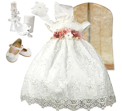 Vestidos de bautizo para niña de 1 año online mercadolibre