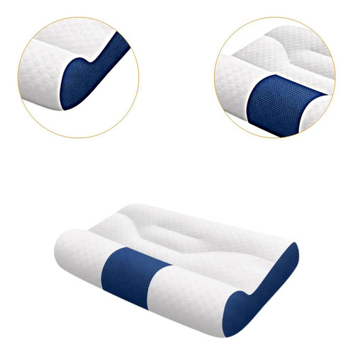 De Almohada De Cama De Cervical Para Durmiente Azul
