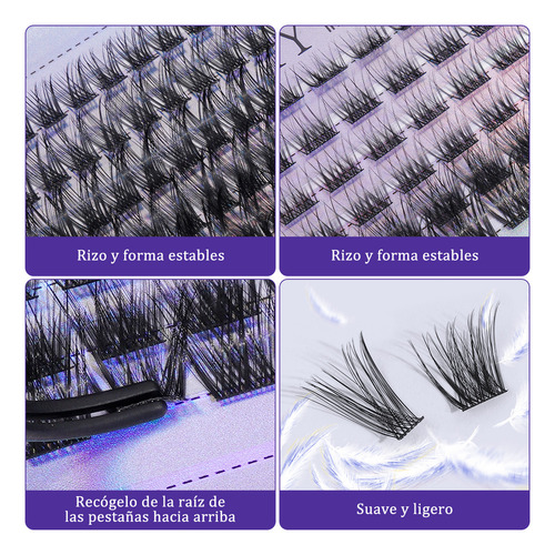 Kit De Extensiones De Pestañas 30d+40d Magefy Lash Curvatura D 8-13mm Mixtas Con Pegamento Y Rizador De Pestañas+cepillo Para Pestañas Individuales Kit Completo Diy Adhesivo Para Pestañas Estilo 4