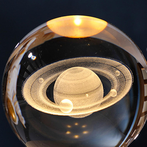 I Lámpara De Noche De Bola De Cristal 3d Diámetro De: 6 Cm