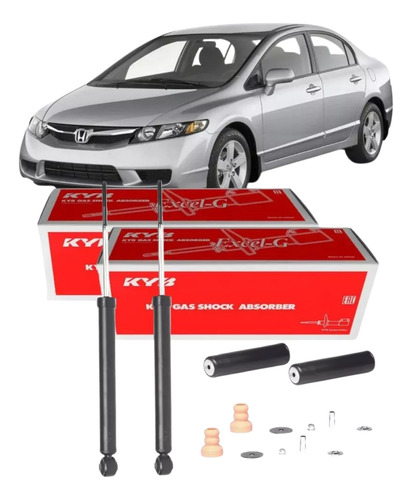 Par Amortecedor Traseiro Original Civic 2007 Até 2011 Kayaba