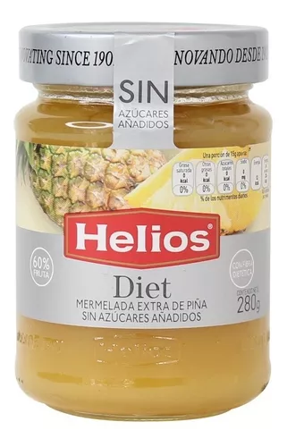 Helios Mermelada Sin Azucar Piña 280Gr 