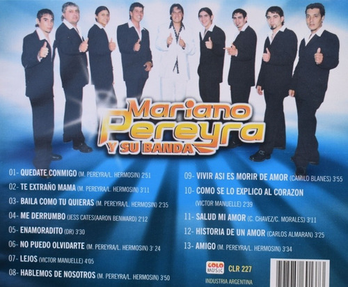 Cd : Mariano Pereyra Y Su Banda Iluminado