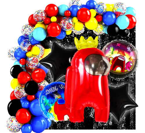 50 Art Globos Among Us Impostor Tripulante Juego Nave Mapa