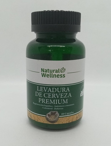 Levadura De Cerveza Premium. Natural Wellness (60 Caps) Sabor Neutro