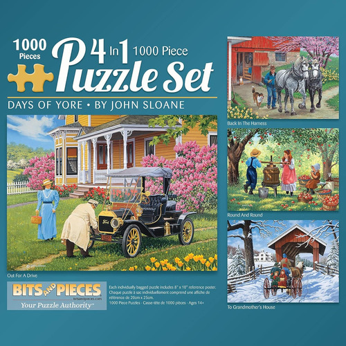 Bits And Pieces - 4-in-1 Multi-pack - 1000 Piece Jigsaw P Aa