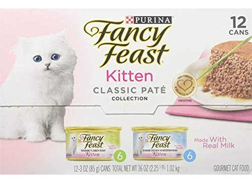 Alimento Purina Fancy Feast Gatito Latas De 3 Onzas 12 Pack