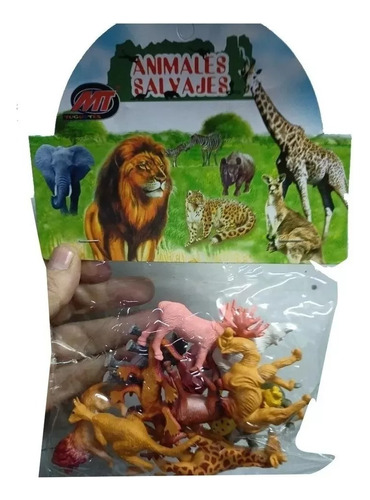 Set De 12 Animales Salvajes 6cm C/u