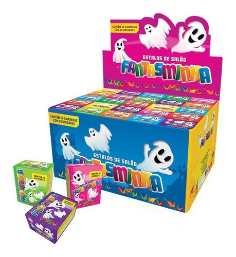 Imagem 1 de 3 de Kit 8 Caixas De Estalos Fantasminha 50 X 20 - Biribinha