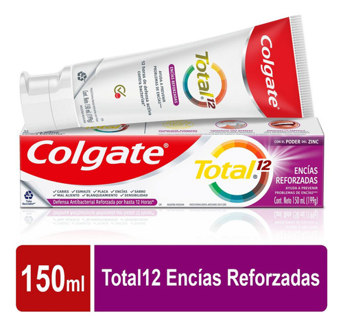 Pasta Dental Colgate Total 12 Encías Reforzadas 150ml