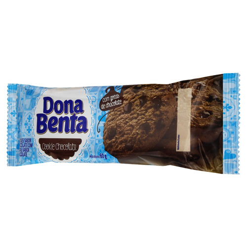 Imagem 2 de 4 de Biscoito Cookie Chocolate com Gotas de Chocolate Dona Benta Pacote 60g