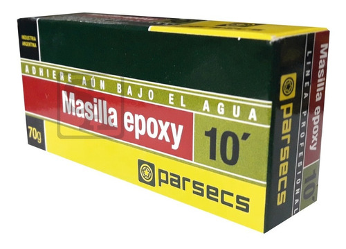 Parsecs Masilla Epoxy 10 Minutos Adhiere Aun Con Agua 70gr