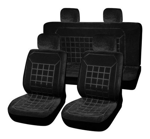 Funda Cubre Asiento Pana Negro (juego 11 Piezas) Vexo