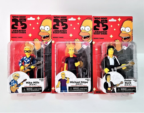 Figura Neca Simpsons 25th R.e.m. Set Com 3 Lacrado Tk0a