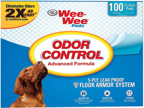 Wee-wee Puppy Training Pee Pads 22 X 23 Standard Size Odor