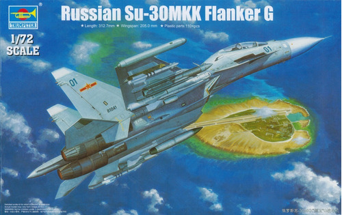 Sukhoi 30e Scala 1/72 Marca Trumpeter Modelismo Rusia