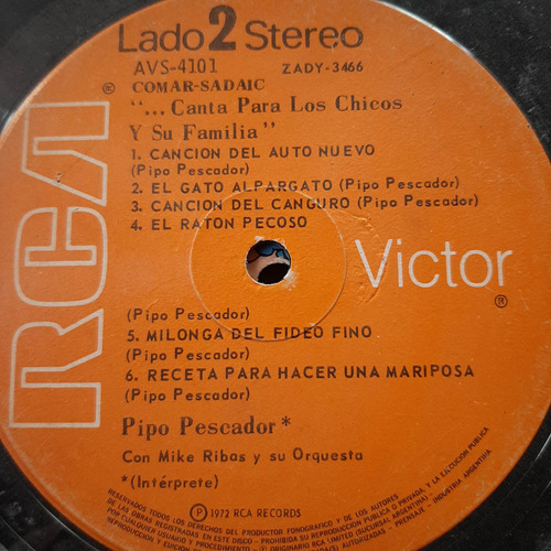 Sin Tapa Disco Pipo Pescador Canta Chicos Y Familia If0