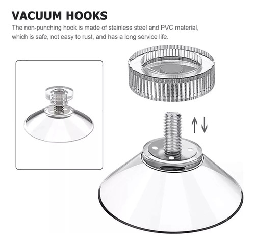 Tornillo Para Colgar Coche, Ventosa Transparente, Resistente