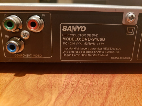 Dvd Sanyo No Funciona - Control Remoto - Para Repuesto -