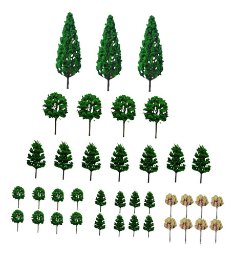 38 Piezas Modelo De Árboles En Miniatura Juego De Regalo
