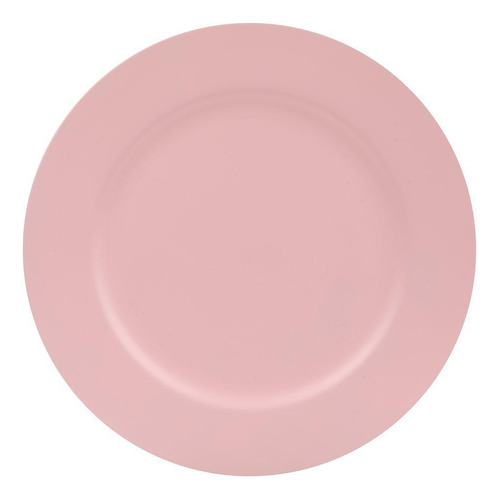 Kit Sousplat Liso Rosa Decoração Mesa Posta 3un