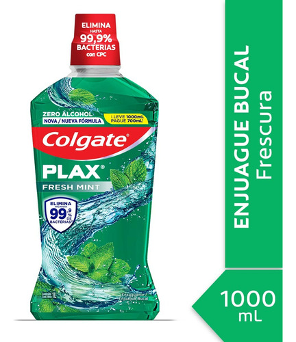 Enjuague Bucal Colgate Plax Fresh Mint X 1000ml