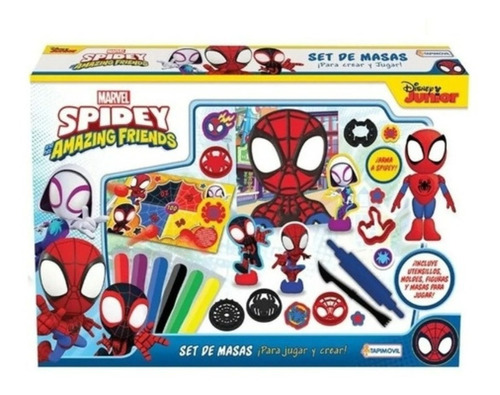 Imagen 1 de 7 de Set De Arte C/masas Accesorios Spiderman Hombre Araña Spidey