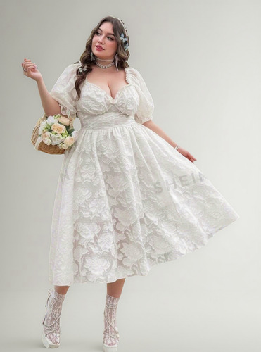 Vestido De Novia Shein Importado Con Encaje
