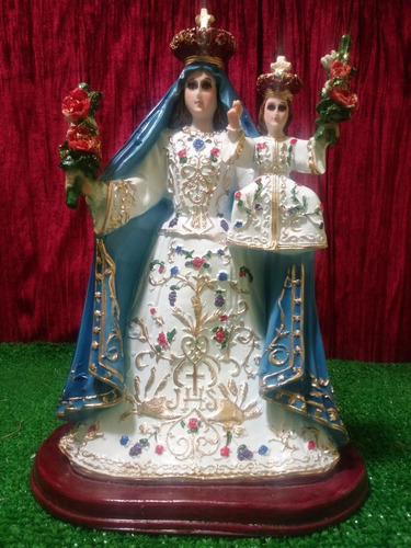 Virgen De La Candelaria, Figura De Resina, 30x21.5x14cm