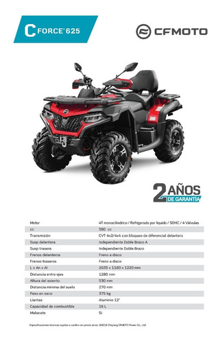 Imagen 15 de 17 de Cforce 625 Touring Cfmoto 4x4 2023 - Palermo Bikes