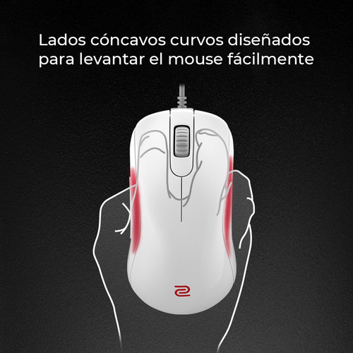 Imagen 5 de 6 de Mouse Gamer Benq Zowie S2 Blanco Para Esports