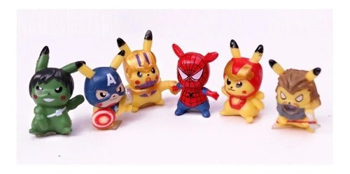 6 Figuras Pokemon Avengers