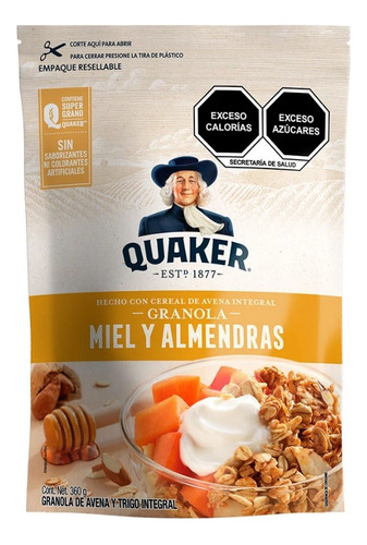Granola Con Avena Almendra Y Miel Quaker 360 Grs