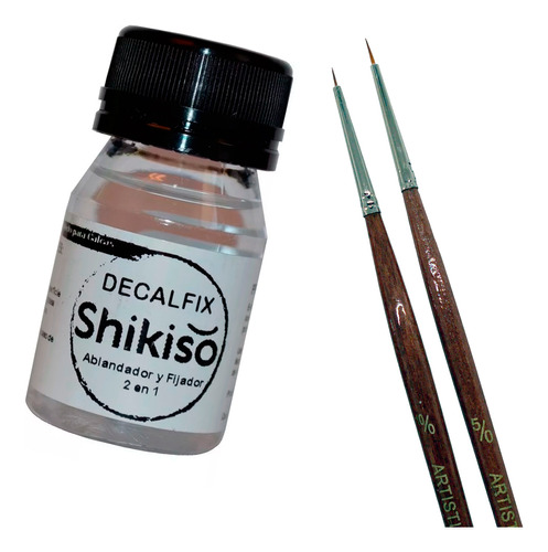 Decalfix Shikiso Con 2 Pinceles Toray Super Finos 10/0 Y 5/0