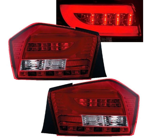 Lanterna Esportiva Led Honda City 2009 2010 2011 Red