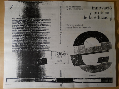 Innovación Y Problemas De La Educación, R. G. Havelock