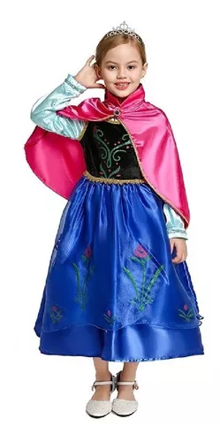 Vestido Fantasia Princesas Promoção Frozen Ana Tradicional