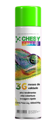 Tinta Spray Chesy Luminoso Verde 210g 400ml Chesiquimica