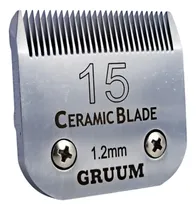 Comprar Lâmina de tosa 15 1,2mm Gruum compatível com máquinas de tosa andis agc2 oster a6 wahl km10 km5 km2 romeo propetz pluma precisionedge arc2 lamina andis 15 lamina 15 andis