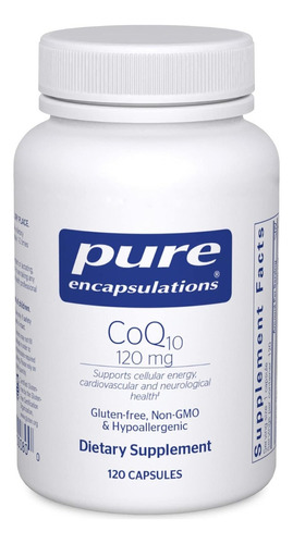 Coq10 120 Mg Pure Encapsulations 120 Cápsulas