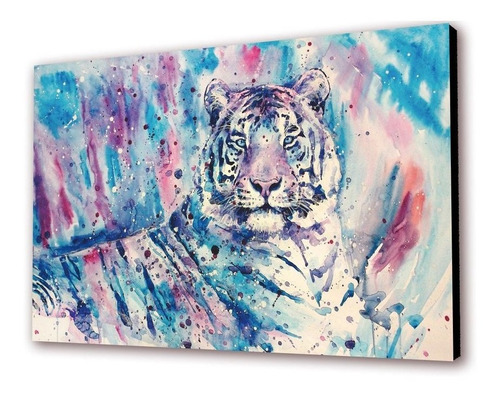 Cuadro 50x30 Cms Tipo Oleo Tigre3 Decorativo 