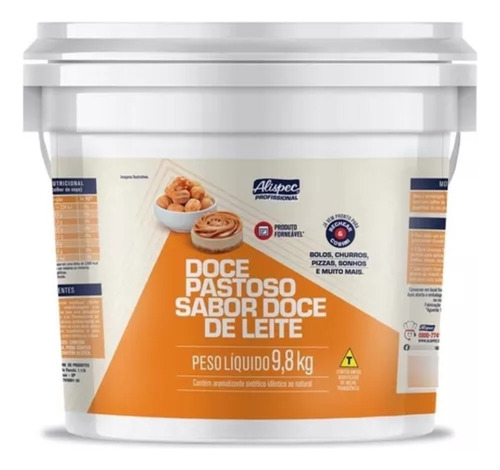 Doce De Leite Pastoso Alispec Balde Profissional 9,8kg