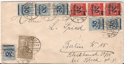 Envelope Alemanha 1923 Essen Berlin Bem Franqueado