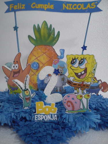 Adorno De Torta De Bob Esponja O Del Personaje Que Sea 400 